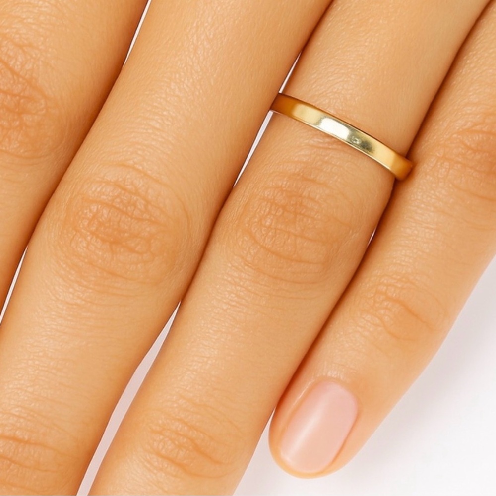 Classic Thin 10k Gold Band Ring - Women's Jewelry size 6